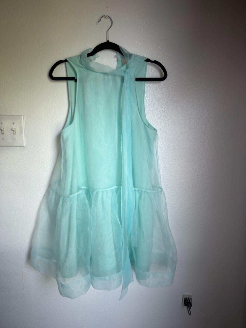 BHLDN mint green fairy dress romantic flowy wedding guest dress size M